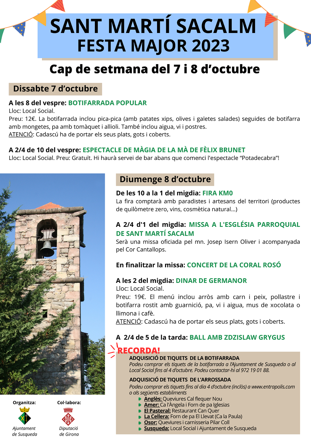 Festa Major Sant Martí Sacalm 2023 - Web Oficial de l'Ajuntament de Susqueda